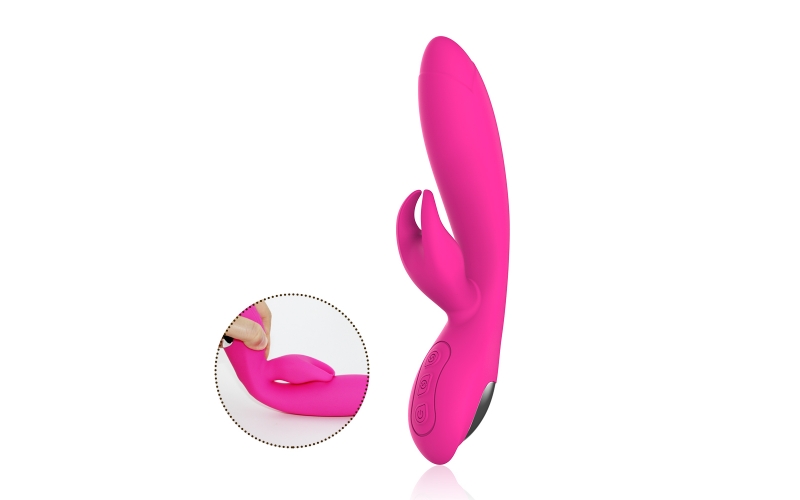 G Spot Rabbit Vibrator with Heating Function, Rose Sex Toys for Clitoris G-spot Stimulation,Waterproof Dildo Vibrator with 5 Powerful Vibrations Dual Motor Stimulator for Women or Couple Fun(Purple)